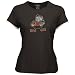 Reebok Cleveland Browns Ladies Brown Retro Logo Double Layer Tissue T-shirt