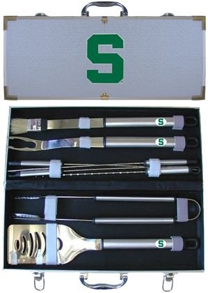 NCAA Michigan State Spartans 8pc. BBQ Set w/Case
