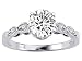 1.31 cts Genuine White Topaz Solitaire Engagement Ring - 14kt White or Yellow Gold