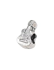 Zable(tm) Sterling Silver Guitar Bead / Charm