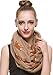 HUAN XUN Soft Lightweight Fox Moose Horse Print Animal Scarf Infinity Loops