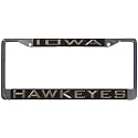 Iowa Hawkeyes Black Mirror License Plate Frame