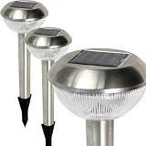 Harvest Brand Pulp Top Stainless Steel Solar Lights (Set of 2)