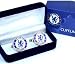100% OFFICIAL CHELSEA FC CREST METAL CUFFLINKS IN GIFT BOX