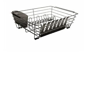 Rubbermaid 1G11M6CSHM Evolution LargeDish Drainer with Loft, Cashmere