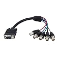 StarTech 1 feet Coax HD15 VGA to 5 BNC RGBHV Monitor Cable - M/F