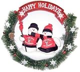 Texas Tech Red Raiders 20 Team Snowman Wreath - COLLEGE ATHLETICS Sports Merchandise