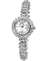 Gemorie Women Fashion Round Watch with Jewelry Band in Rhodium Plating (128972)