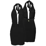 Baby Phat Women's Plunging Trimmed Halter Dress