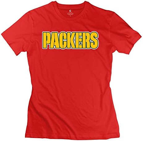 HEVANN Women's Green Bay Packers NFL T Shirt Large Red
