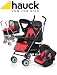 Hauck Turbo All In One Set Baby Pushchair Pram Travel System (Wheel Red)
