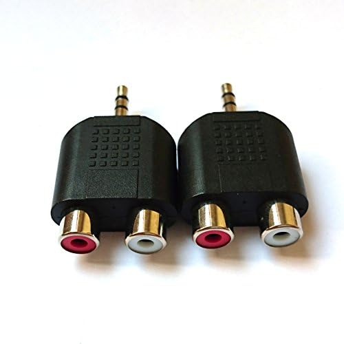 3.5mm To RCA Female Adapter,3.5mm Stereo Plug To Dual RCA Jack Adapter - 2 Pack