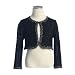 Baby Girls Black Knit Lace Trim Bolero Jacket 24M