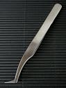 Stainless Steel 4.5 Inch Angled Needle Point Tweezers