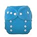Thirsties Duo Fab Fitted Snap Cloth Diapers, Ocean Blue, Size Two (18-40 lbs)