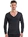 2COZEE Mens Thermal Underwear V Neck Long Sleeve Vest Interlock 8 X 1
