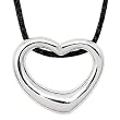 Ferroni Cut Out Heart Necklace With CZ 16" Ferroni Cut Out Heart Necklace With CZ 16"