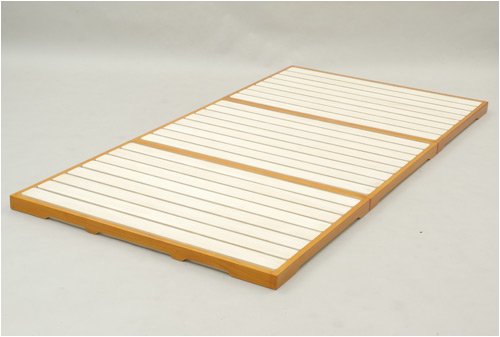 山善(YAMAZEN) 三ツ折れすのこベッド(シングル) ライトブラウン YKB-S(LBR)