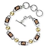 Sterling Silver Smoky Topaz and Citrine Gemstone Bracelet, Adjustable Size, Custom Designed