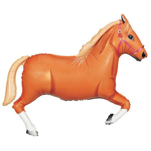 Tan Horse 43 Inch Huge Super Shaped Mylar Balloon
