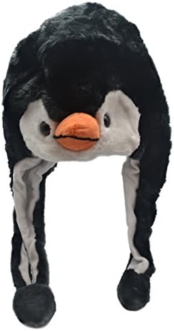 Plush Animal Hats for Kids - 'Assorted Hat-imals' Animal Hats - Critter Cap Cold Weather Winter Hat (Penguin)