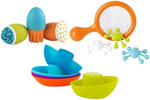 Boon Bath Toy Set -- Scrubble, Water Bugs &amp; Stacking Boats
