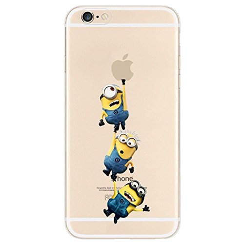 iPhone 6S Case, Pannovo Despicable Me Minions Case Soft Flexible TPU Transparent Skin Scratch-Proof Protective Case Cover for 4.7" iPhone 6/iPhone 6S (red)