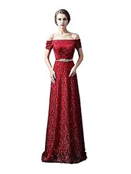 Off the Shoulder Short Sleeves Bateau Neck Cocktail Sequined Polyester Evening Dress/Bridesmaid Dress/Wedding Party Dress/Maxi Dress 