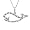 10k White Gold Diamond Whale Pendant (1/10 cttw, I-J Color, I3 Clarity), 18