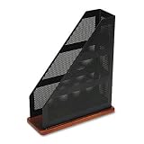 Rolodex 22633 Distinctions magazine file, black/cherry, 3-3/4w x 10-1/4d x 12-7/16h