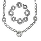 Carolyn Pollack Sterling Silver Rodeo Necklace Bracelet Gift Set