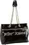 Betsey Johnson Star Studded Shopper,Black Patent,one size