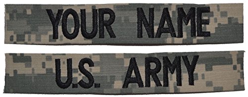 Custom ACU / UCP Name Tape 2 piece set US Army Sew On