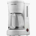 Black & Decker DCM600W 5-Cup Drip Coffeemaker with Glass Carafe, White