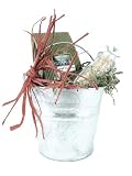 Himalania pink salt gift basket in metal bucket - salt grinder and salt refills Himalayan salt crystals