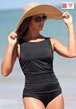Jessica London Plus Size Boatneck Maillot