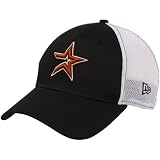MLB New Era Houston Astros Stretch Print Mesh Flex Hat - Black-White (Large/X-Large)