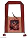 Silk and hemp shoulder bag, 'Ruby Blossoms'