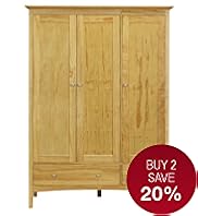 Hastings Natural Triple Wardrobe