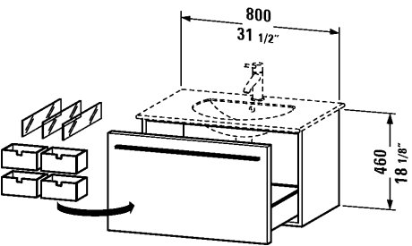 new year Vanity unit wall mounted pull out compartmentB0078UUJN8