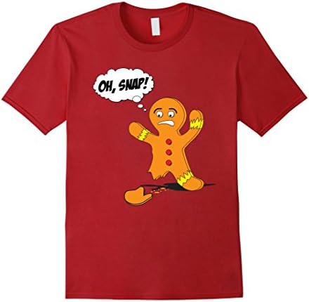 Men's Christmas Gingerbread Men Tshirt - Funny Gift For Xmas Large Cranberry