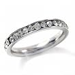Stainless Steel Clear CZ Eternity Band Ring -- Size 6