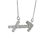 Sagittarius Diamond Zodiac Pendant in 10K White Gold