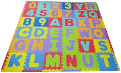 Children's Non-toxic Foam Play Mat - Alphabet and Numbers - Educational, Safe, and Fun - 36 tiles 6' X 6'