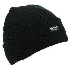 Thinsulate Knitted Beanie Hat - Black - One Size