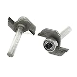 uxcell 切り込みルータービット 金属 シルバートーン グレー カーペンター