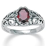 Garnet Silver Ring