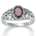 Garnet Silver Ring
