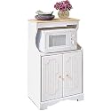 White Cook Center Microwave Stand and Kitchen Cart