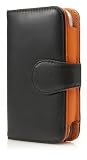 Review Cygnett CY-P-PLWO / Cygnett - Groove Pocket Wallet Leather Case For iPhone - Black/Orange